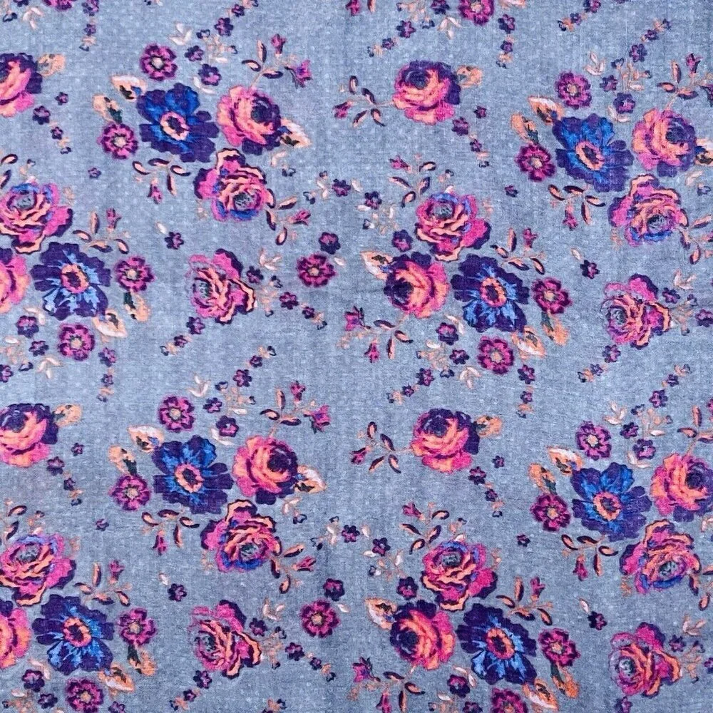 Pink‎ Scarf Floral Flower Power Rectangle 26 X 67.5 Inches Accessory Multicolor